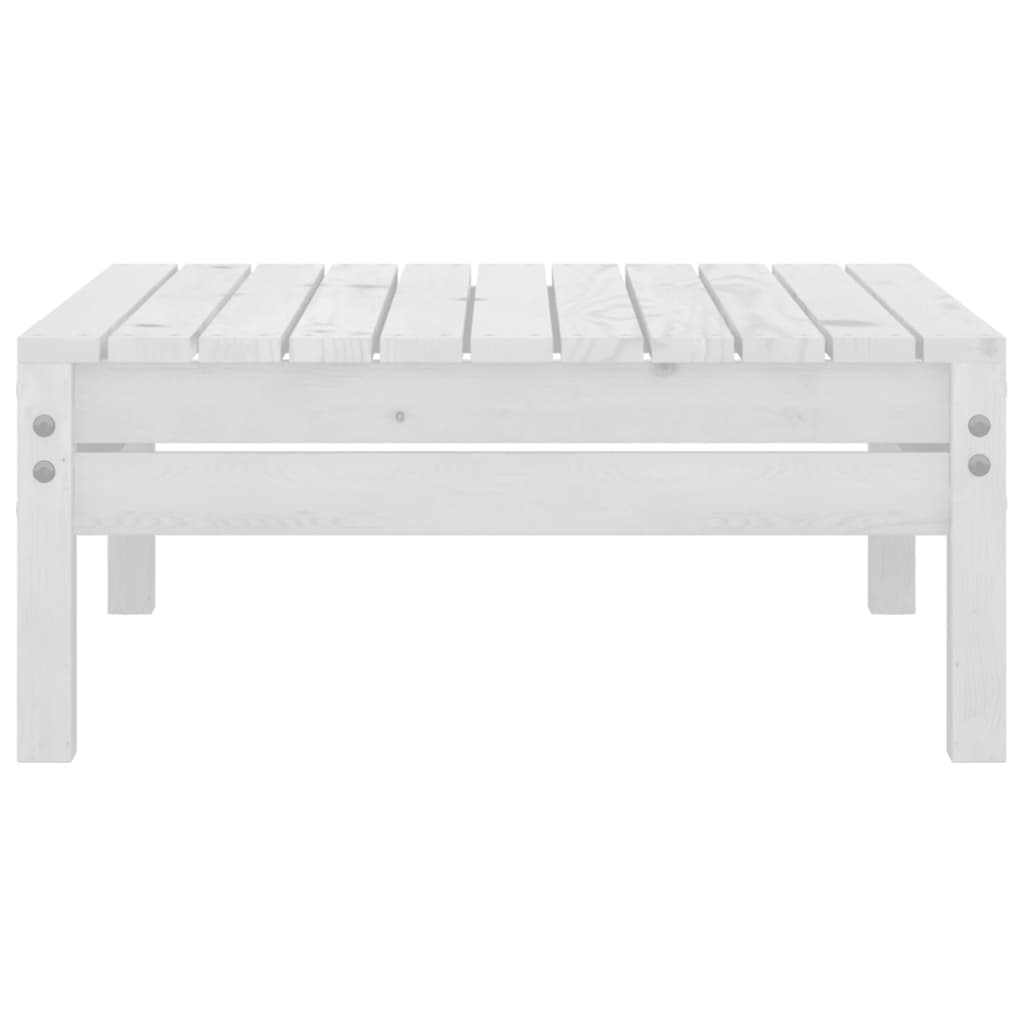 9-tlg. Garten-Lounge-Set Weiss Massivholz Kiefer